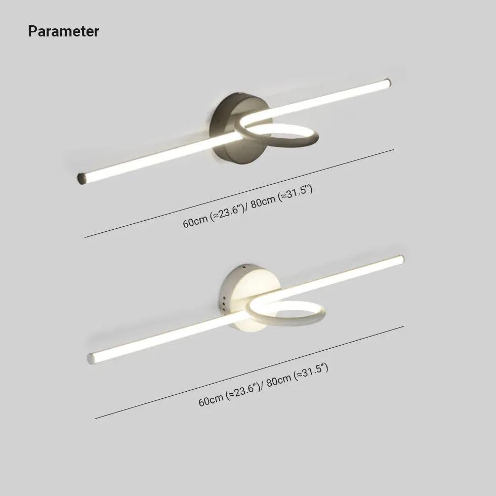 Spiral Linear Led Bathroom Wall Lights - Clowas