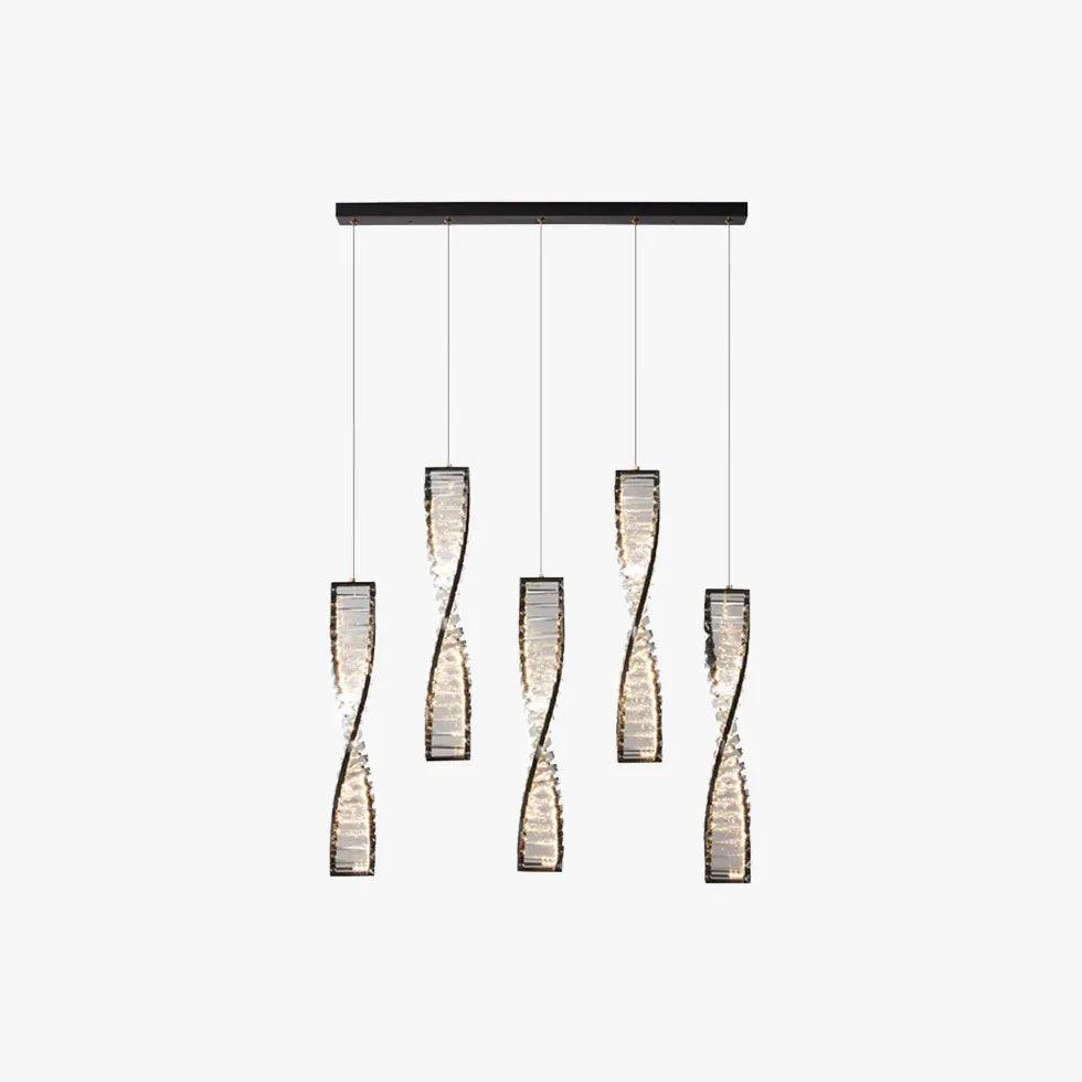 Spiral Strip Crystal Pendant Light - Clowas