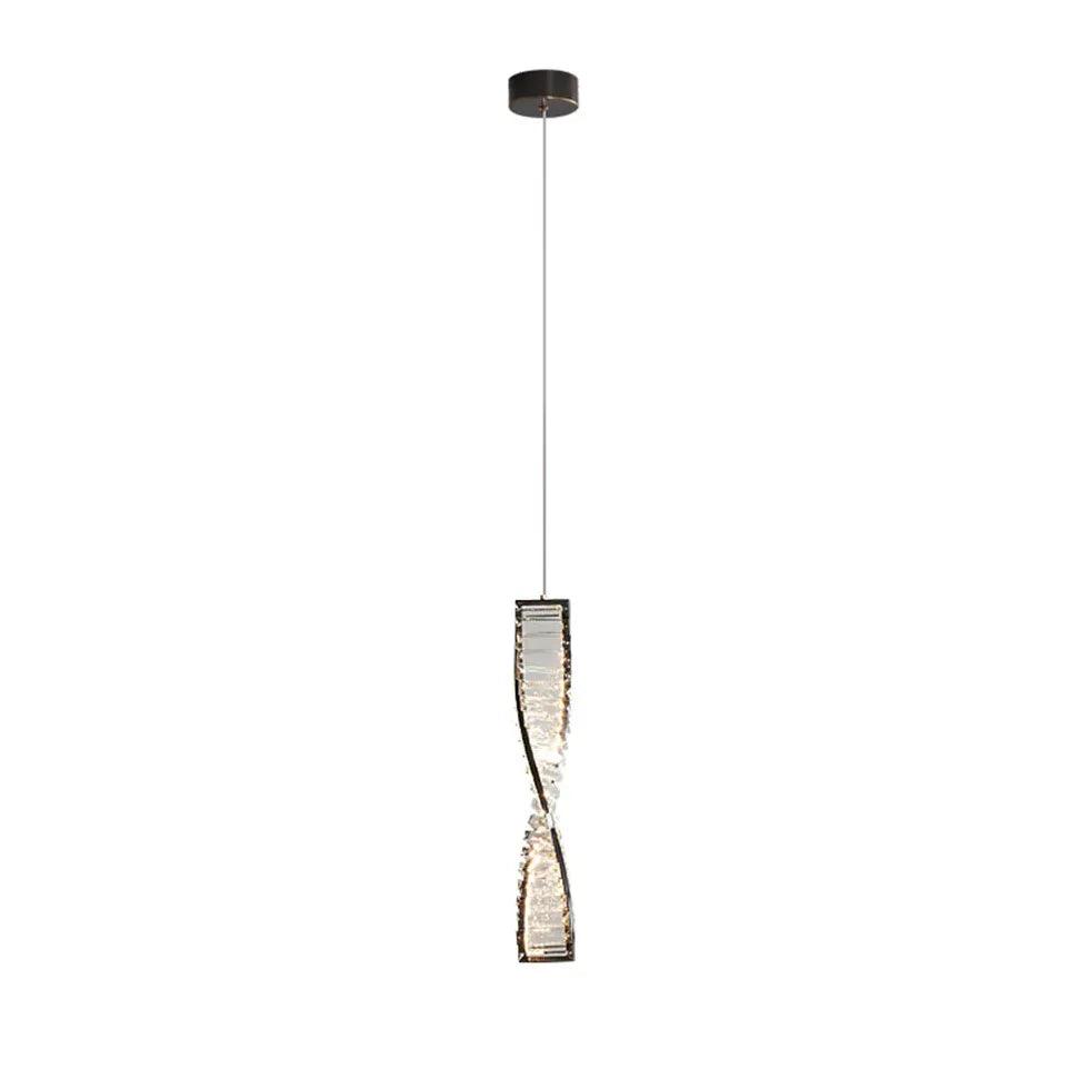 Spiral Strip Crystal Pendant Light - Clowas