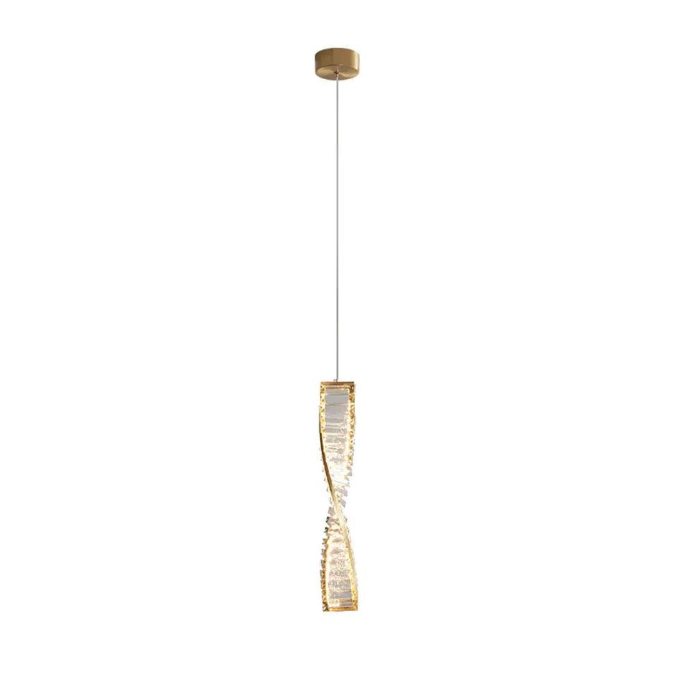 Spiral Strip Crystal Pendant Light - Clowas