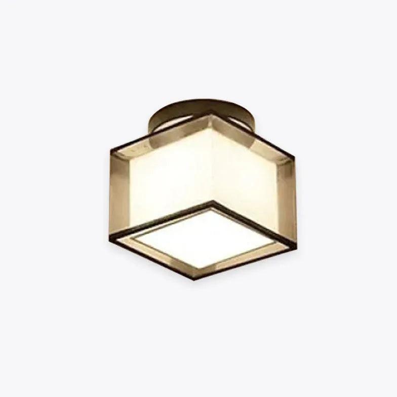 Square Black Modern Hallway Ceiling Light - Clowas