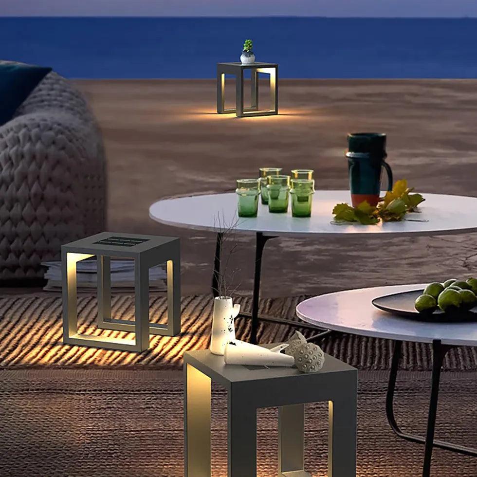 Square Frame black Outdoor Floor lamps - Clowas