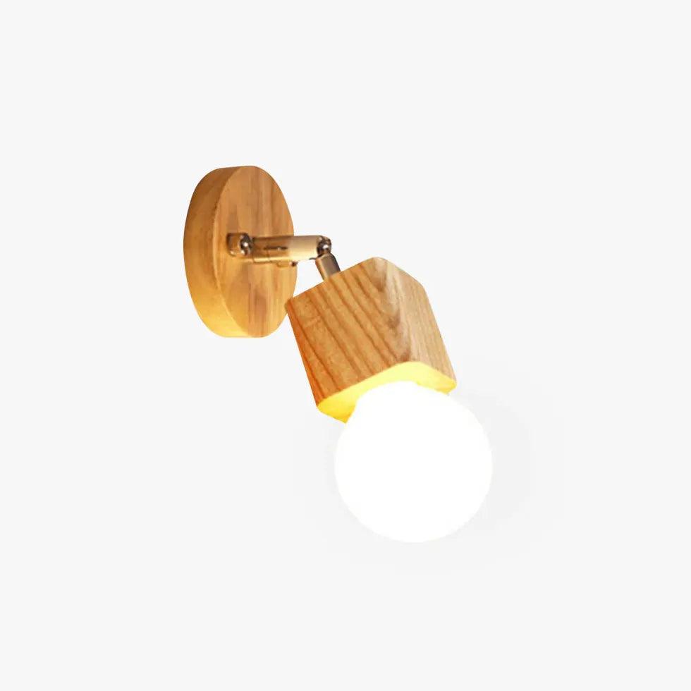 Square Globe Wooden Bathroom Spotlights - Clowas