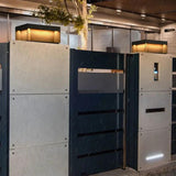 Square Modern Black Outdoor Pillar Lights - Clowas