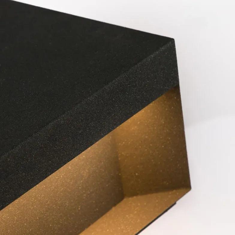 Square Modern Black Outdoor Pillar Lights - Clowas