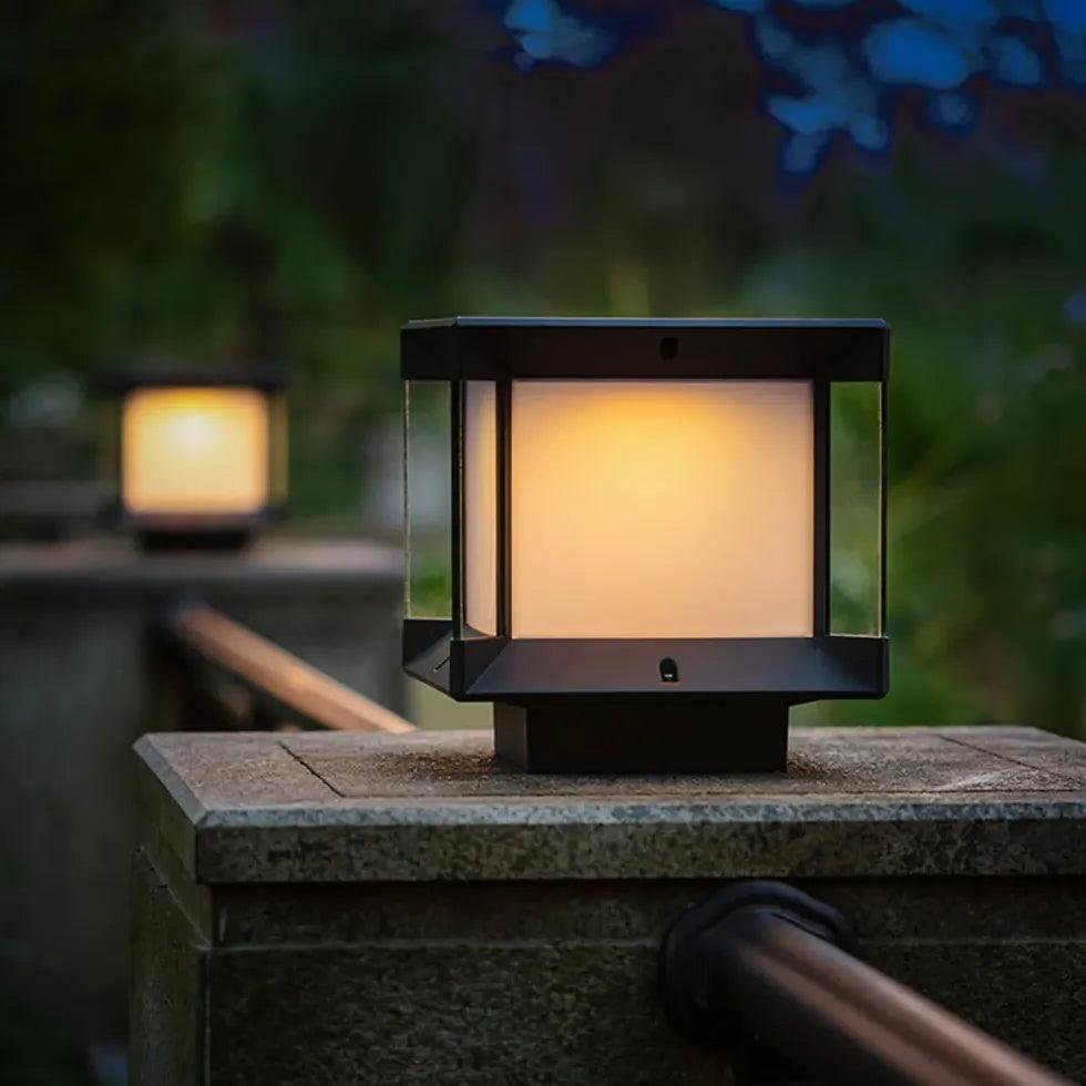 Square Solar Outdoor Pillar Lights - Clowas