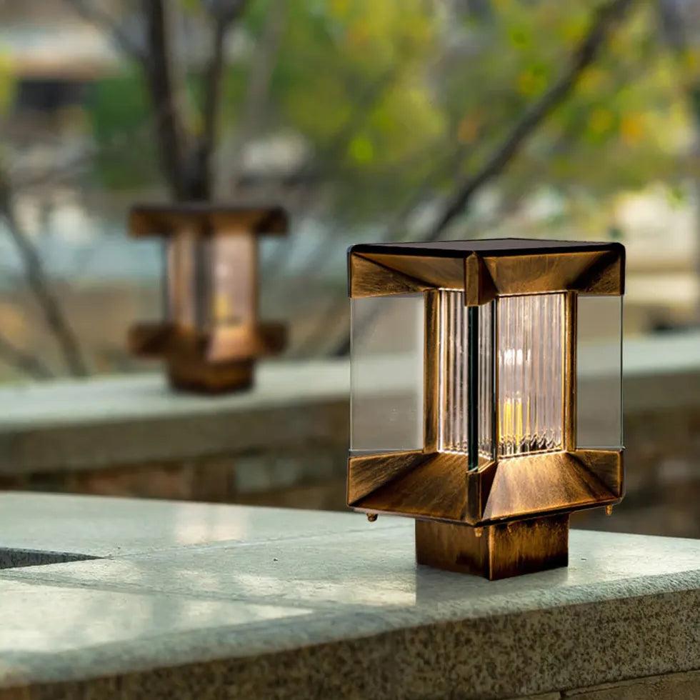 Square Solar Outdoor Pillar Lights - Clowas
