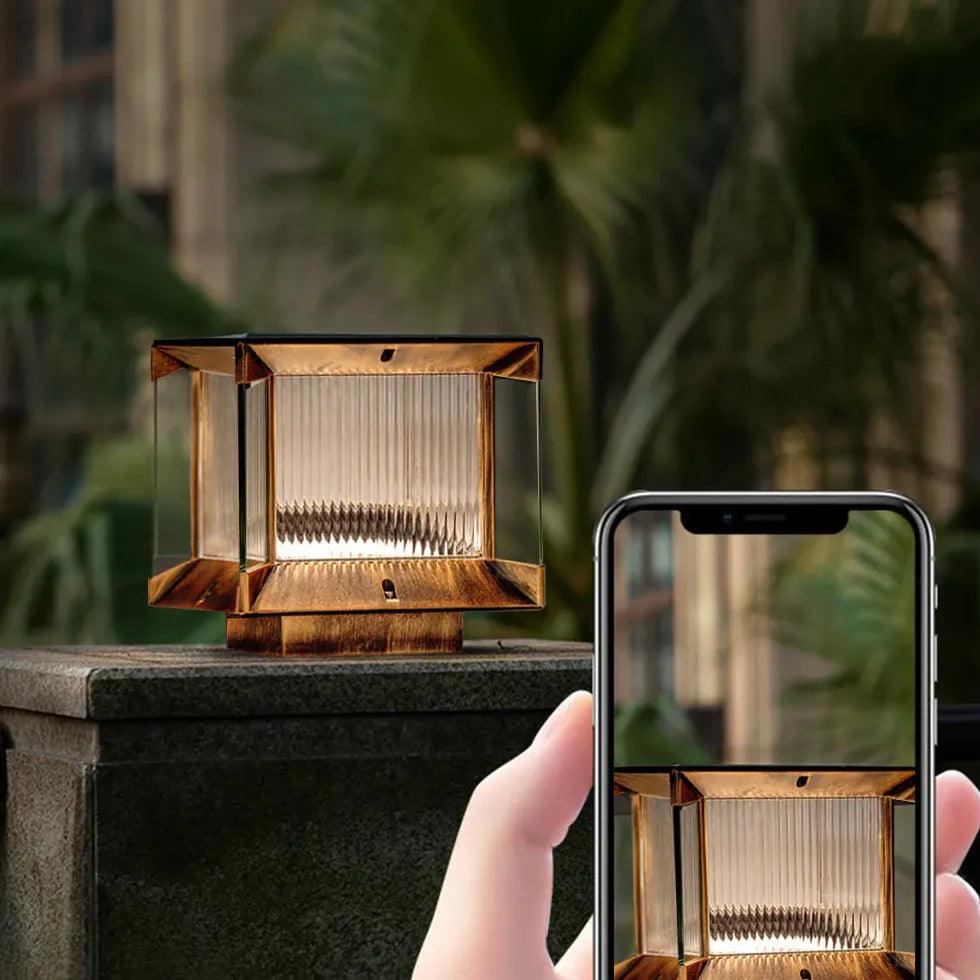 Square Solar Outdoor Pillar Lights - Clowas