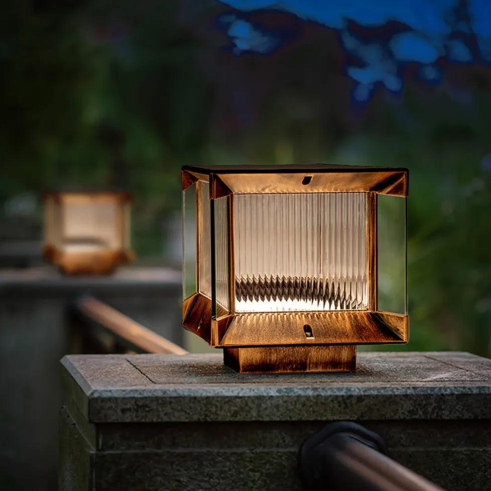 Square Solar Outdoor Pillar Lights - Clowas
