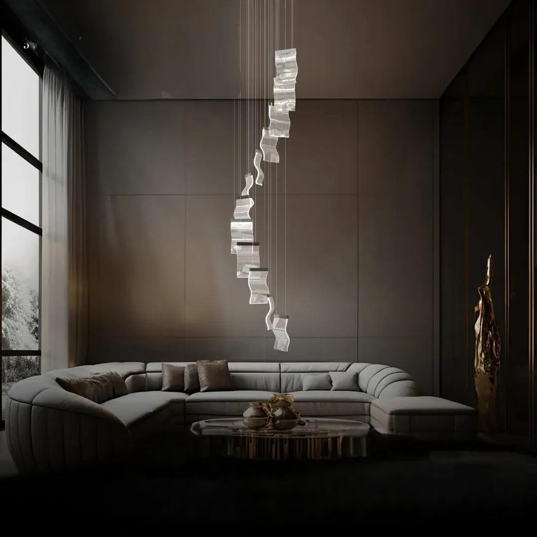 Square Stacking for Living Room Modern Chandelier - Clowas