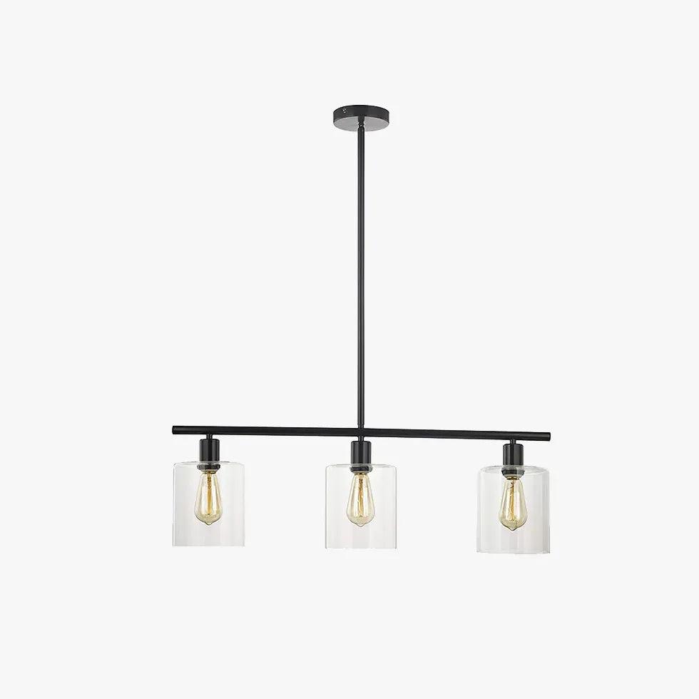 Square Transparent Black Industrial Chandelier - Clowas