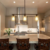 Square Transparent Black Industrial Chandelier - Clowas