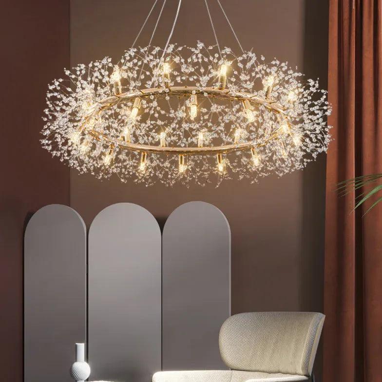 Star Branches Crystal Gold Chandelier - Clowas