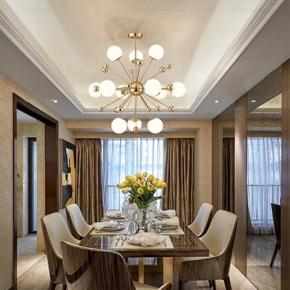 Star Radiation Modern Gold Chandelier - Clowas