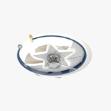 Star Ring Bedroom Ceiling Fan With Light - Clowas