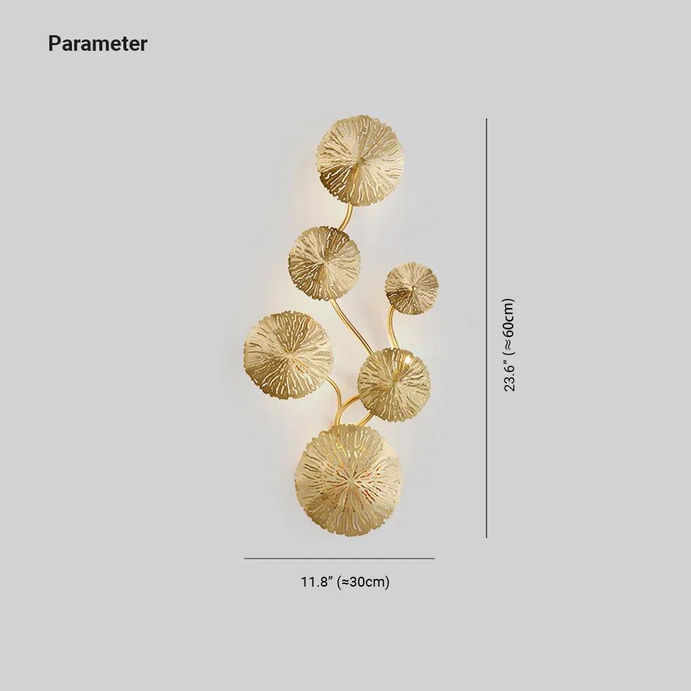 Statement Wall Lights for Living Room Gold - Clowas