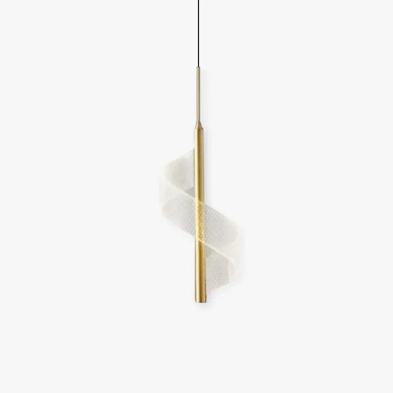 Streamline Spiral Bedroom Gold Pendant Light - Clowas