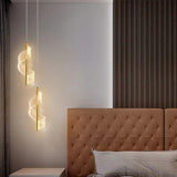Streamline Spiral Bedroom Gold Pendant Light - Clowas