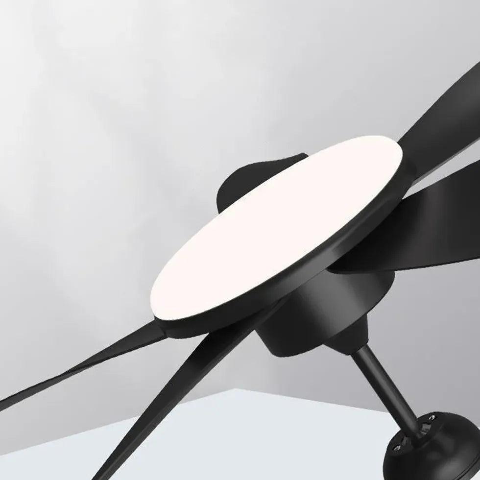 Streamlined White Modern Living Room Fan Light - Clowas