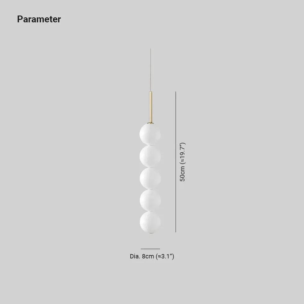 String of Pearls White Modern Pendant Light - Clowas