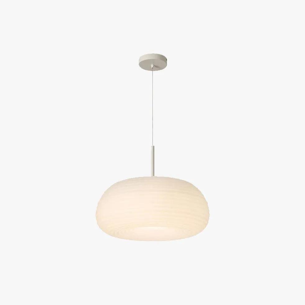White Round Lampshade Modern Pendant Light - Clowas