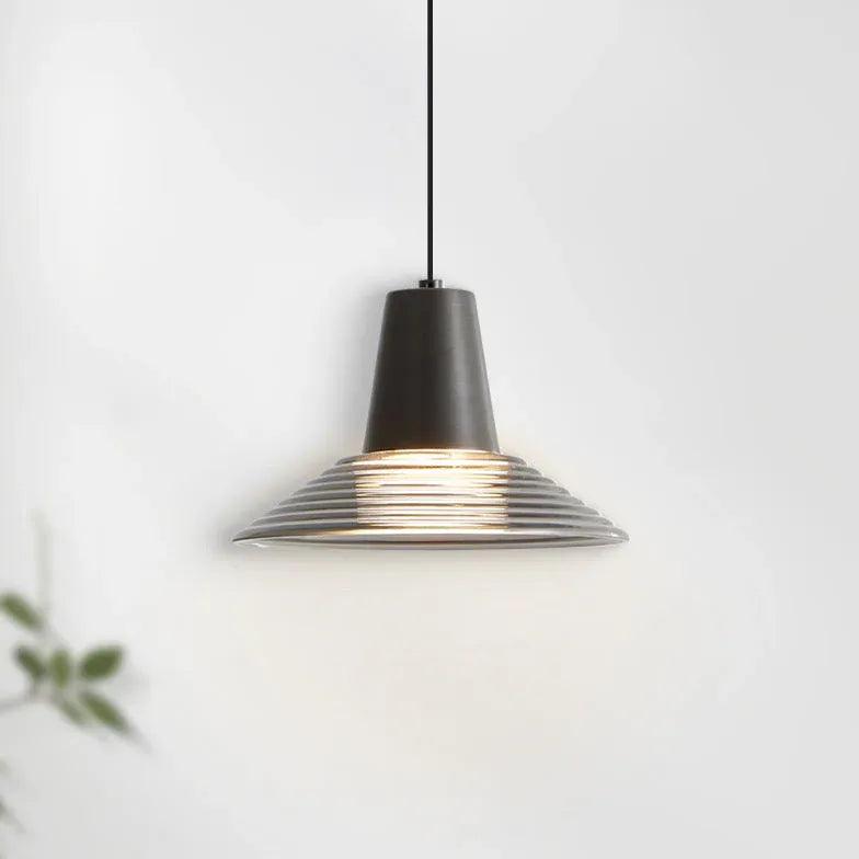Striped Speaker Glass Industrial Pendant Light - Clowas