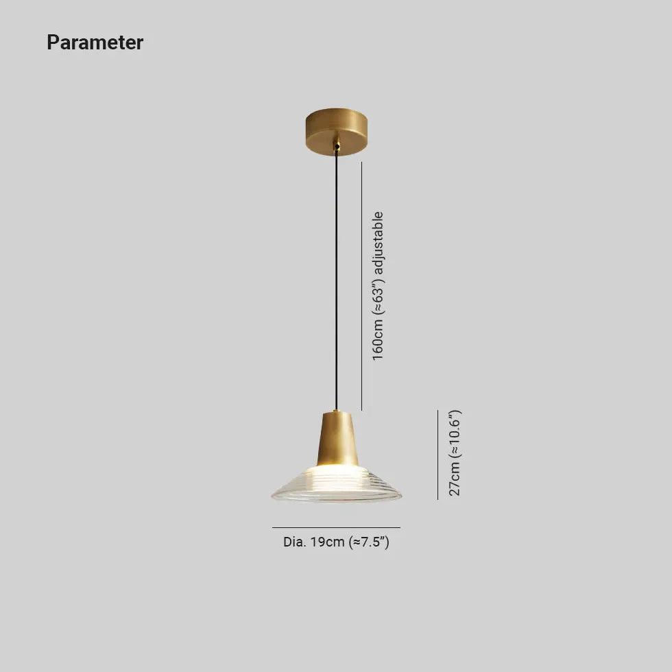 Striped Speaker Glass Industrial Pendant Light - Clowas