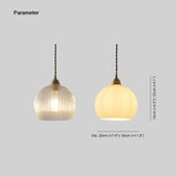 Creative Glass Ribbed Pendant Light