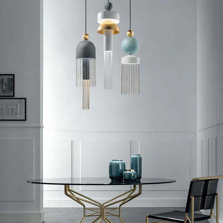 Tassel-shaped Metal Modern Dining Pendant Light - Clowas
