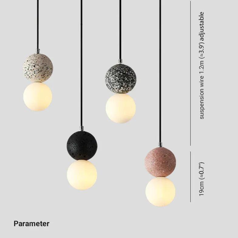 Terrazzo Spherical Modern LED Pendant Light - Clowas