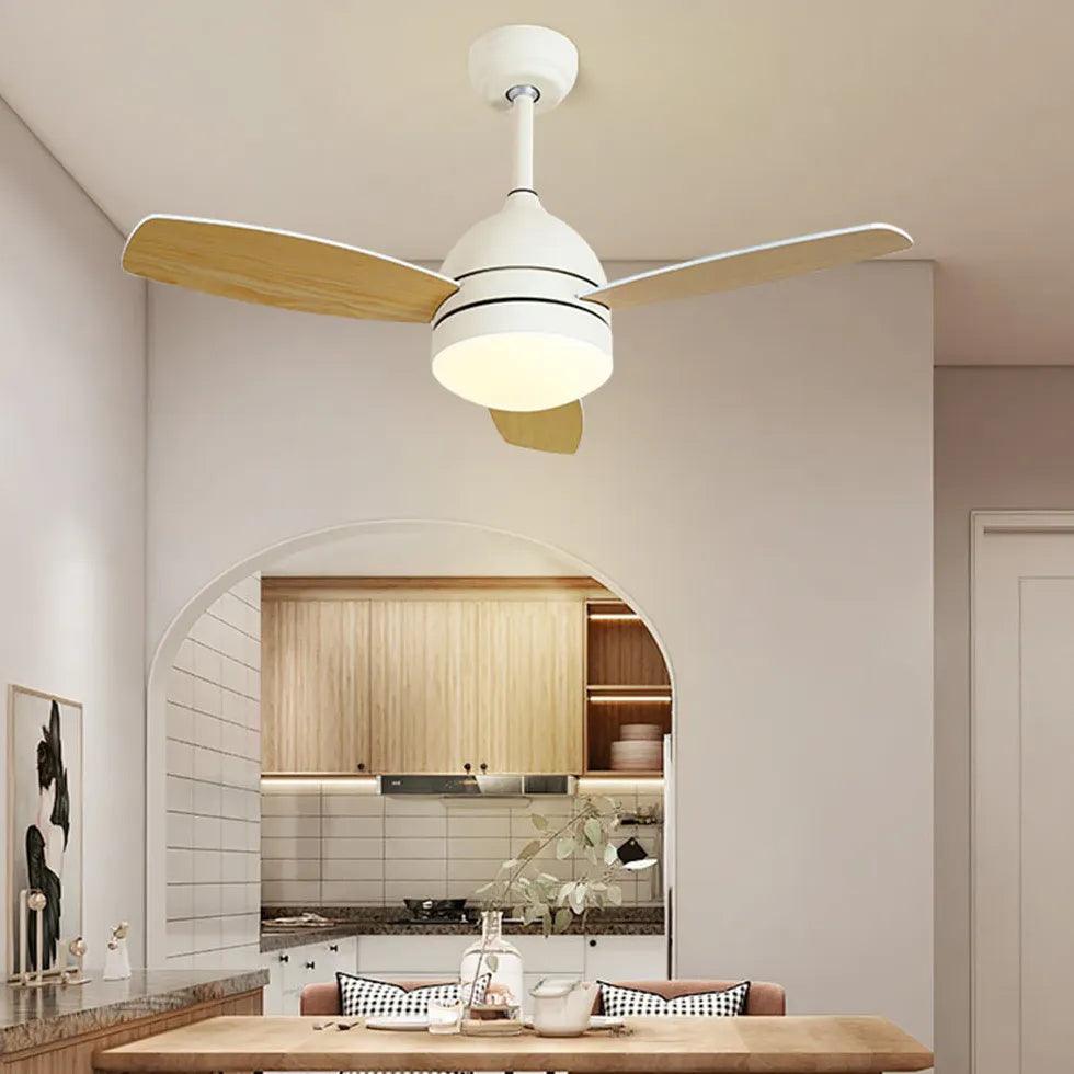 Three-Blade Modern Dining Room Fan Light - Clowas