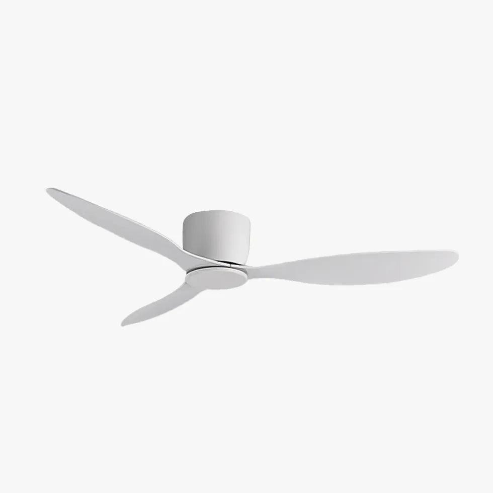 Three-Blade White Kitchen Modern Ceiling Fan Light - Clowas