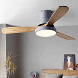 Simple Wood Design Electricity Ceiling Light With Fan
