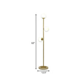 Minimalist Modern White Glass Ball Floor Lamp for Living Room