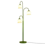 Three-Head Lantern Flower Green Floor Lamp - Clowas