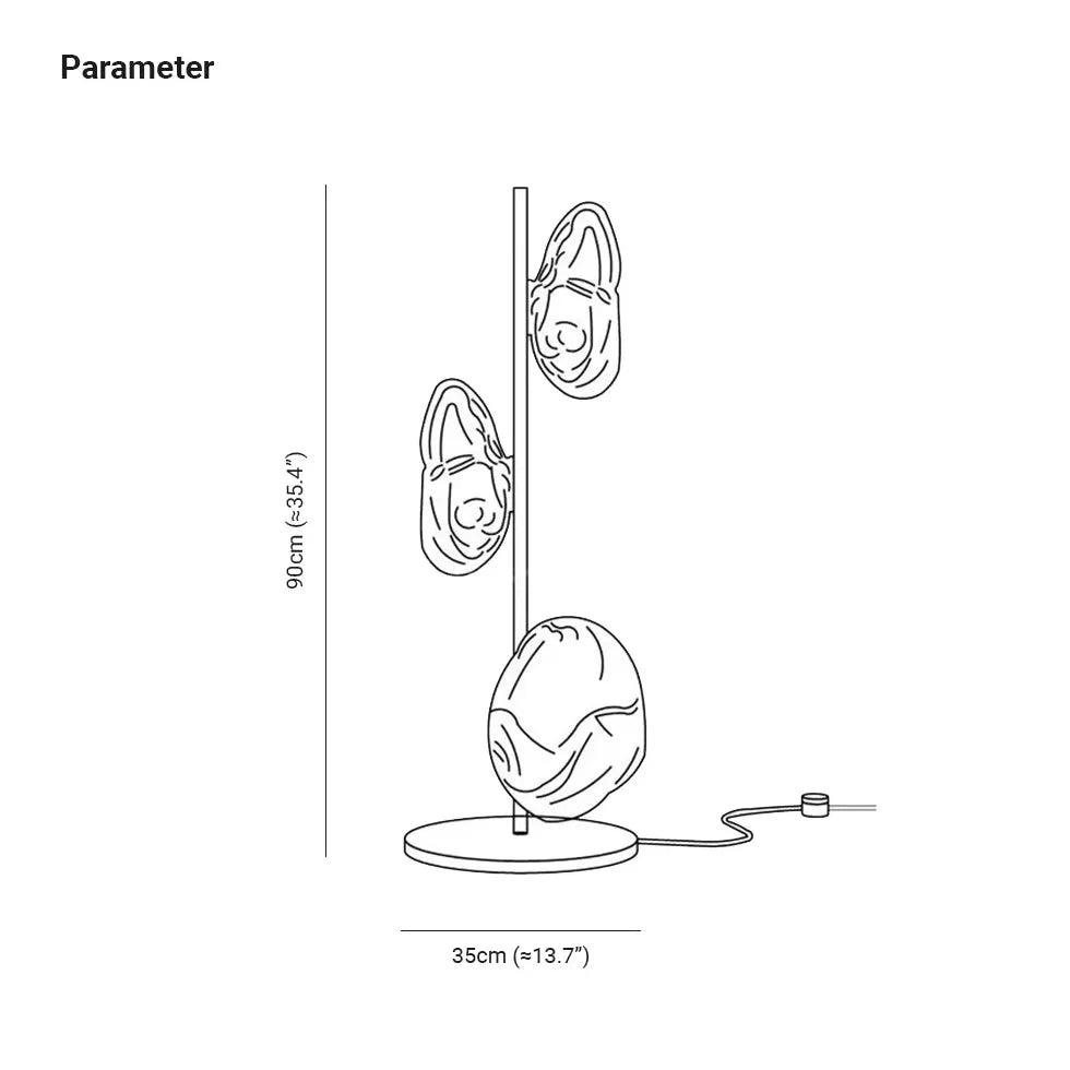 Three-Headed Matte Glass Modern Table Lamp - Clowas