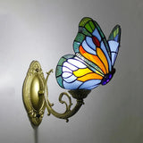 Tiffany Wall Sconce Butterfly Glass - Clowas