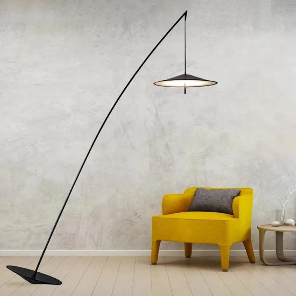 Nordic Weeble Arc Black Metal Floor Lamp