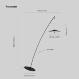 Nordic Weeble Arc Black Metal Floor Lamp