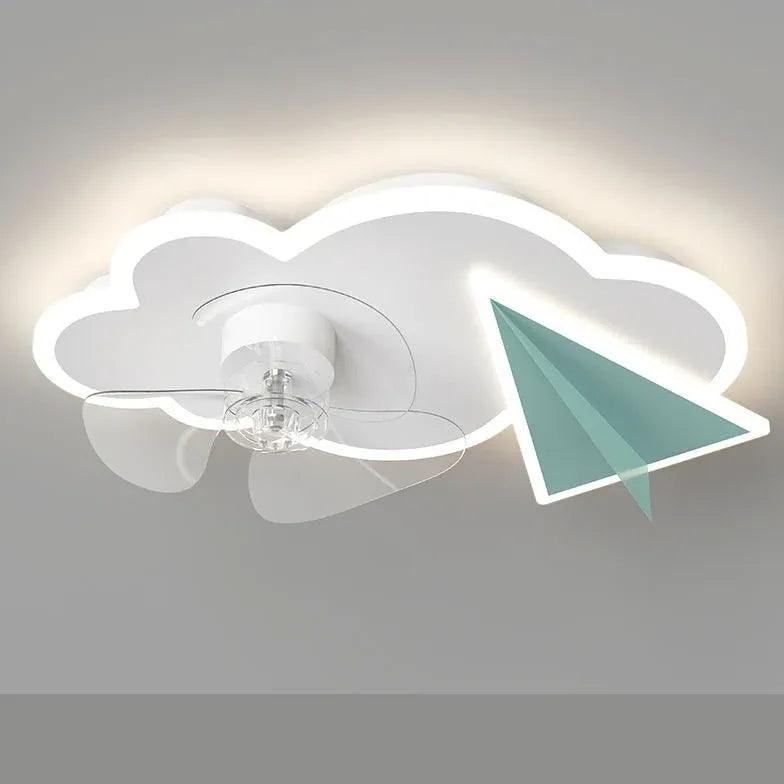 Transparent Cloud LED Ceiling Fan With Light - Clowas