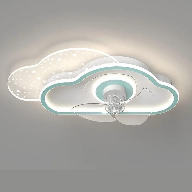 Transparent Cloud LED Ceiling Fan With Light - Clowas