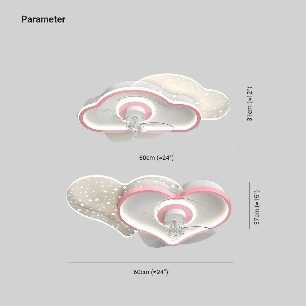 Transparent Cloud LED Ceiling Fan With Light - Clowas
