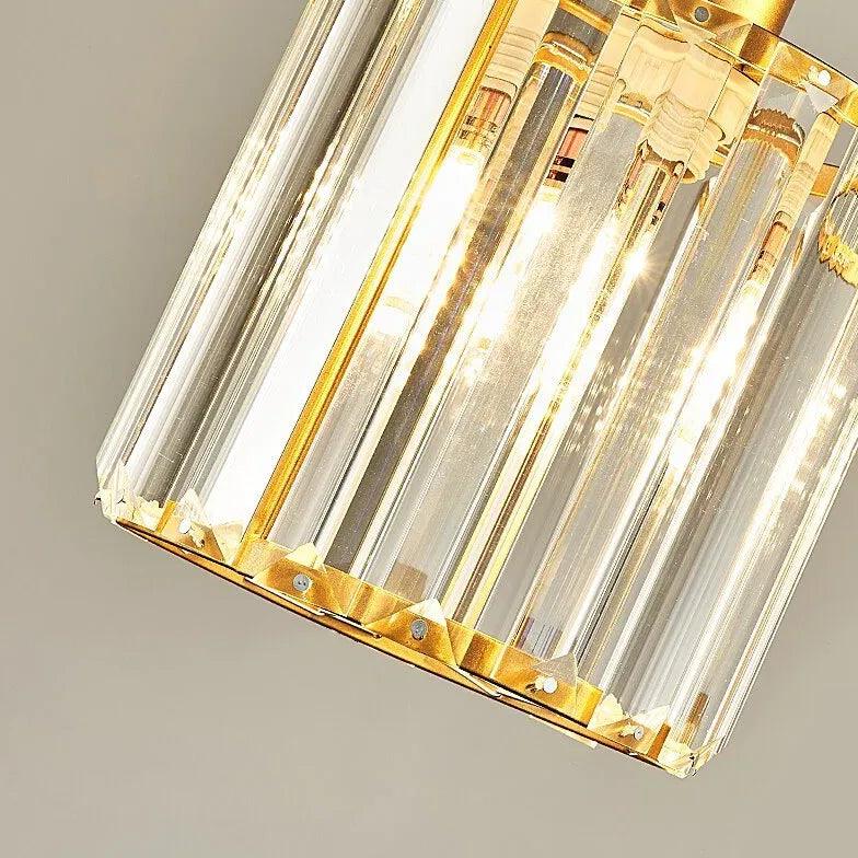 Transparent Cylindrical Glass Pendant Light - Clowas