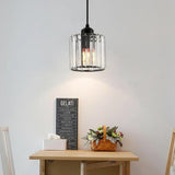 Transparent Cylindrical Glass Pendant Light - Clowas