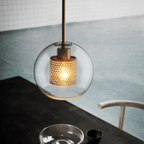 Clear Glass Ball Pendant Light for Dining Room