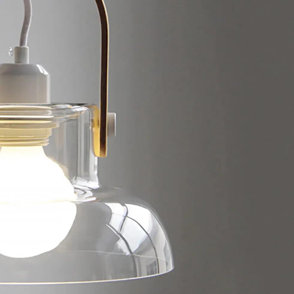 Transparent Glass Modern Dining Room Pendant Light - Clowas