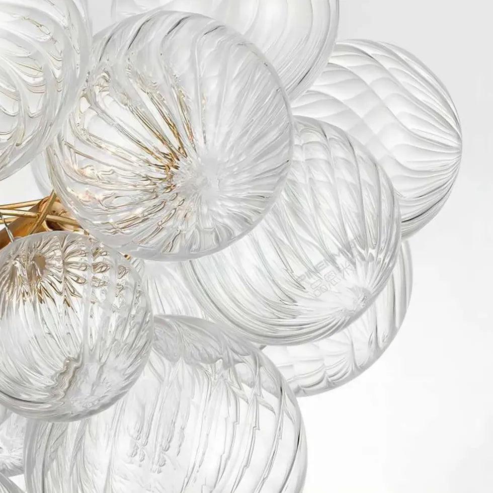 Transparent Glass Spherical Multi-Light Branch Chandelier - Clowas