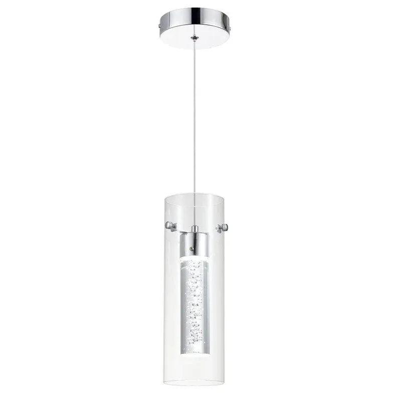Transparent Long Cylinder Glass Pendant Light - Clowas