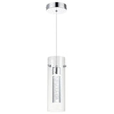 Transparent Long Cylinder Glass Pendant Light - Clowas