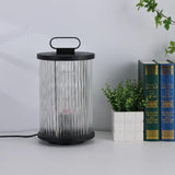 Transparent Vertical Striped Outdoor Floor Lamp - Clowas